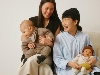 family with babies
