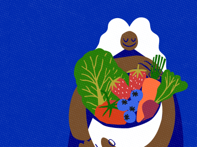 Person holding bowl of veggies