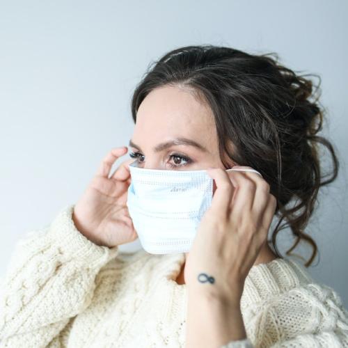 Woman with medical mask